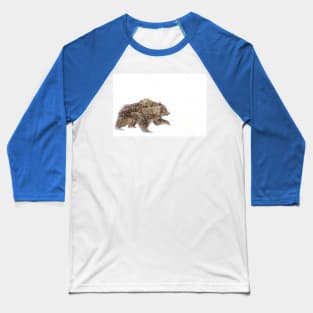Arctic Snow Grizzly Bear Baseball T-Shirt